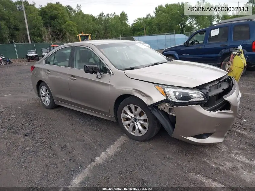 2016 Subaru Legacy 2.5I Premium VIN: 4S3BNAC65G3032113 Lot: 42673362
