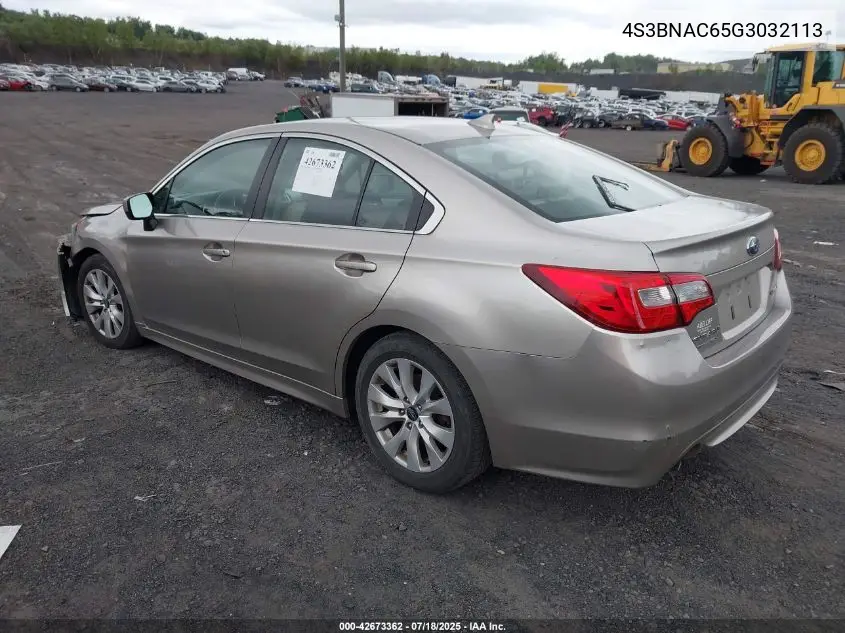 2016 Subaru Legacy 2.5I Premium VIN: 4S3BNAC65G3032113 Lot: 42673362