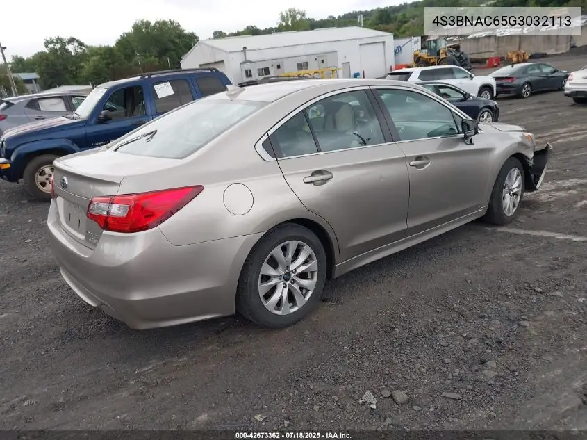 2016 Subaru Legacy 2.5I Premium VIN: 4S3BNAC65G3032113 Lot: 42673362