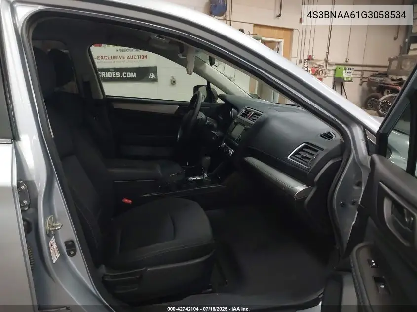 2016 Subaru Legacy 2.5I VIN: 4S3BNAA61G3058534 Lot: 42742104