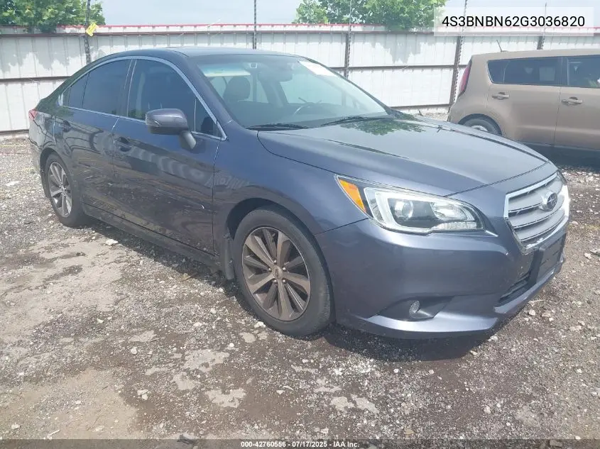 2016 Subaru Legacy 2.5I Limited VIN: 4S3BNBN62G3036820 Lot: 42760556