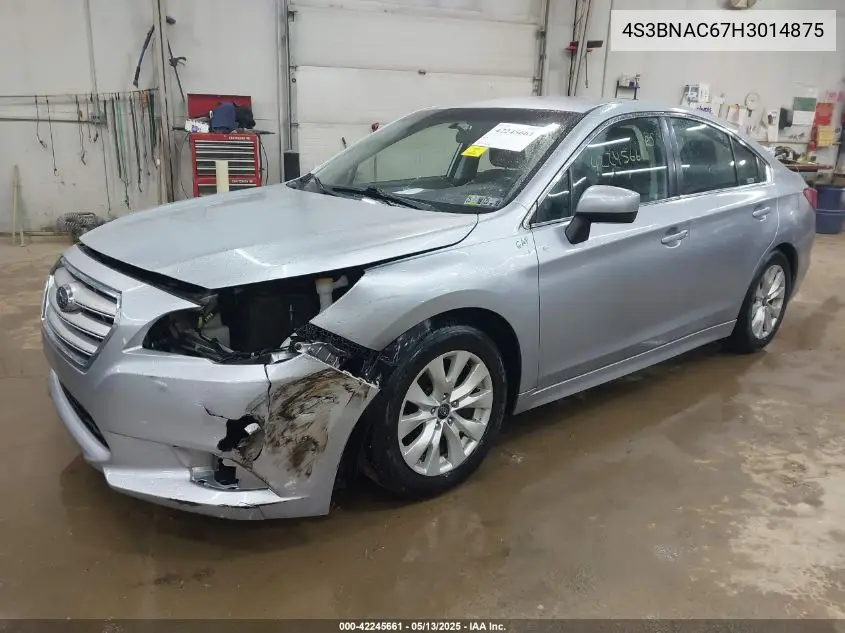 2017 Subaru Legacy 2.5I Premium VIN: 4S3BNAC67H3014875 Lot: 42245661
