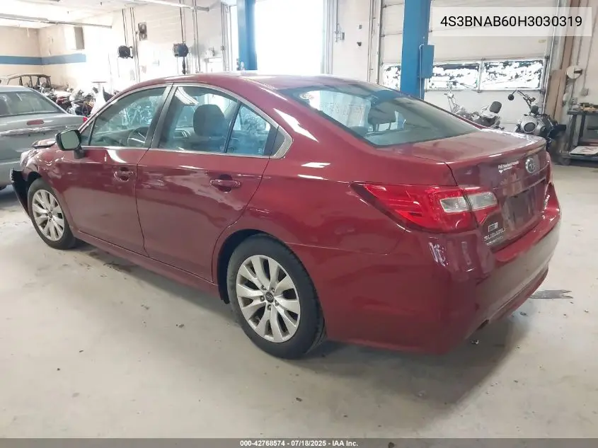 2017 Subaru Legacy 2.5I VIN: 4S3BNAB60H3030319 Lot: 42768574