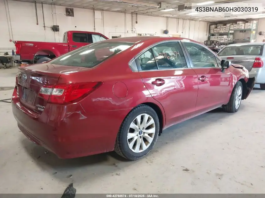 2017 Subaru Legacy 2.5I VIN: 4S3BNAB60H3030319 Lot: 42768574