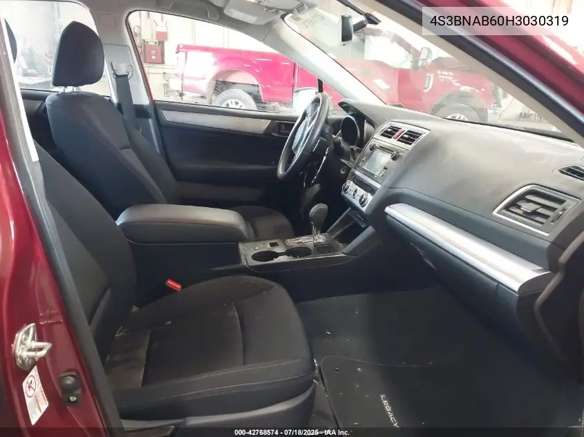 2017 Subaru Legacy 2.5I VIN: 4S3BNAB60H3030319 Lot: 42768574