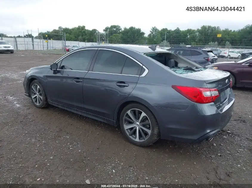 2018 Subaru Legacy 2.5I Limited VIN: 4S3BNAN64J3044421 Lot: 42728344