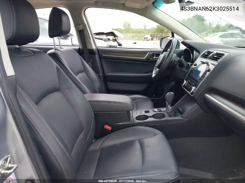 2019 Subaru Legacy 2.5I Limited VIN: 4S3BNAN62K3025514 Lot: 42758855