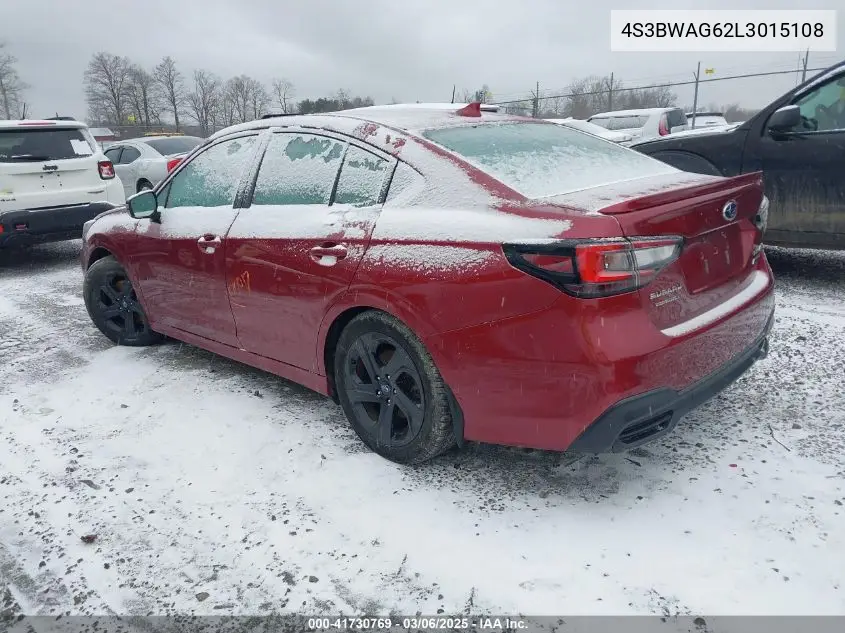 2020 Subaru Legacy Sport VIN: 4S3BWAG62L3015108 Lot: 41730769