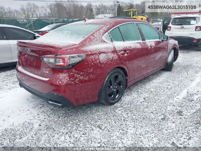 2020 Subaru Legacy Sport VIN: 4S3BWAG62L3015108 Lot: 41730769