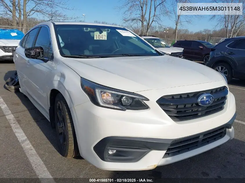 2021 Subaru Legacy Sport VIN: 4S3BWAH65M3011148 Lot: 41585701