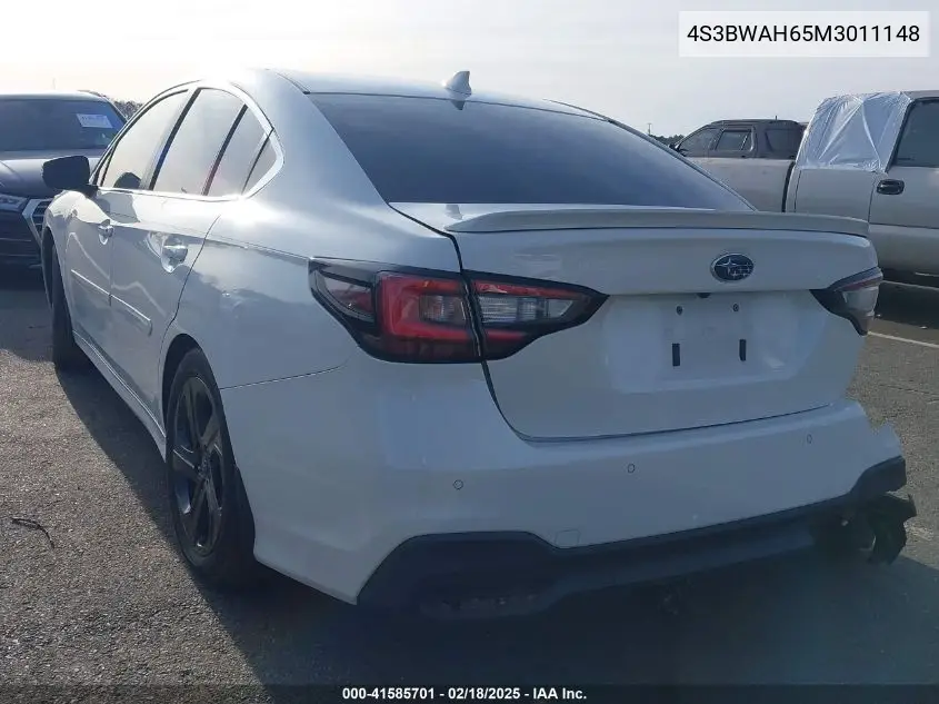 2021 Subaru Legacy Sport VIN: 4S3BWAH65M3011148 Lot: 41585701