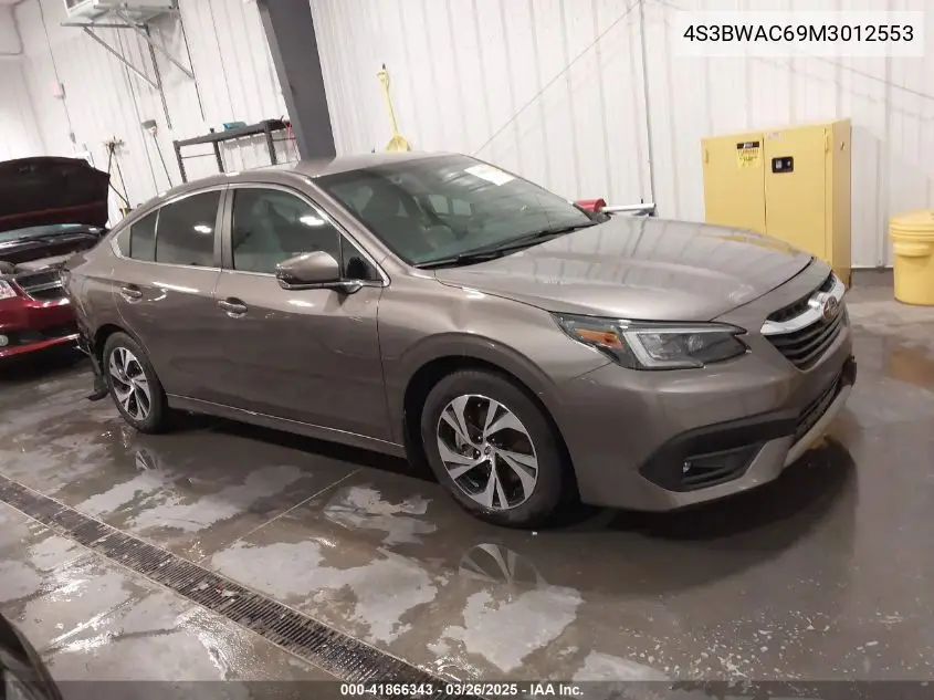 2021 Subaru Legacy Premium VIN: 4S3BWAC69M3012553 Lot: 41866343