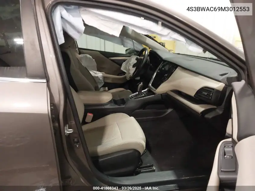 2021 Subaru Legacy Premium VIN: 4S3BWAC69M3012553 Lot: 41866343
