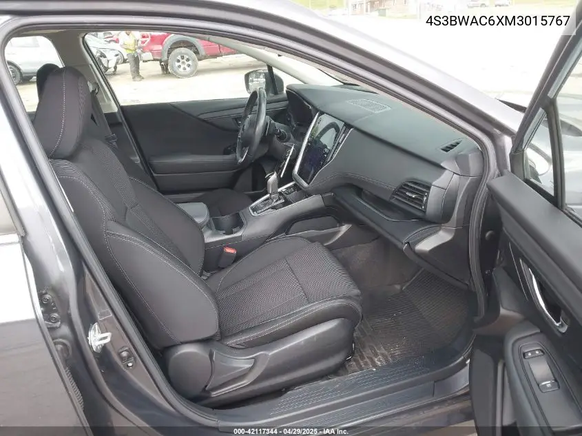 2021 Subaru Legacy Premium VIN: 4S3BWAC6XM3015767 Lot: 42117344