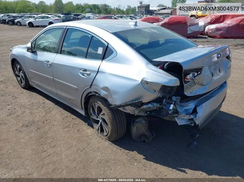 2021 Subaru Legacy Premium VIN: 4S3BWAD6XM3004573 Lot: 42178055
