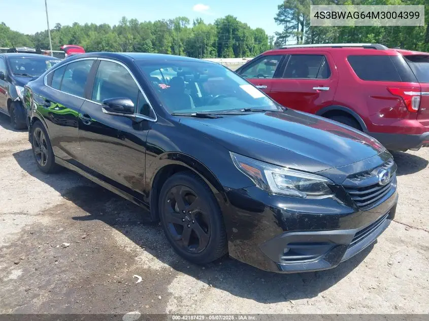 2021 Subaru Legacy Sport VIN: 4S3BWAG64M3004399 Lot: 42187429