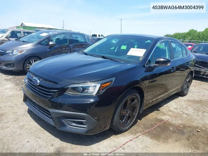 2021 Subaru Legacy Sport VIN: 4S3BWAG64M3004399 Lot: 42187429