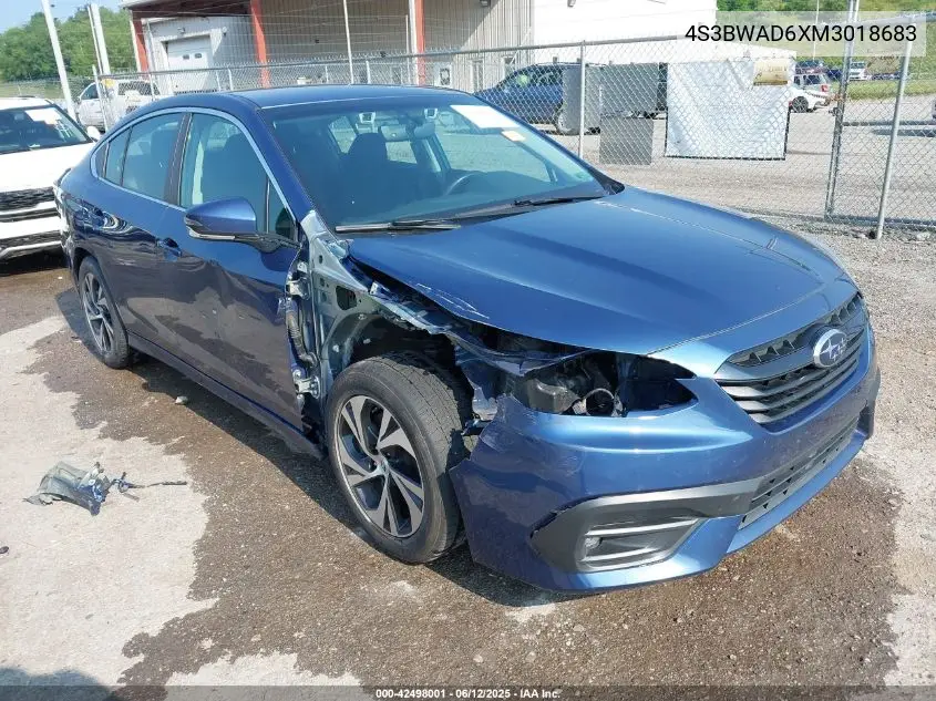 2021 Subaru Legacy Premium VIN: 4S3BWAD6XM3018683 Lot: 42498001