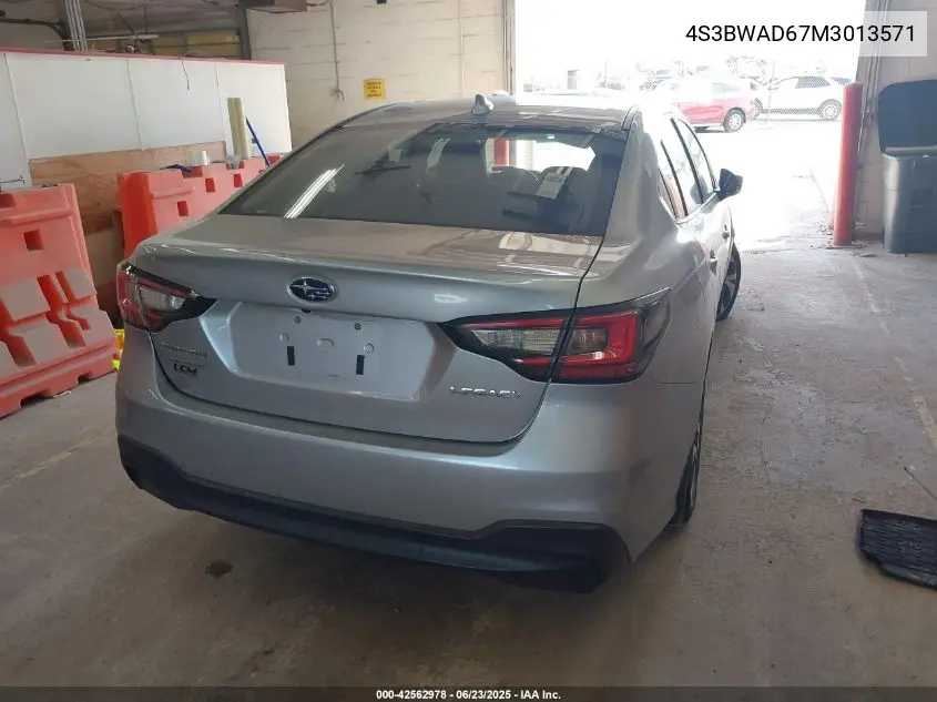 2021 Subaru Legacy Premium VIN: 4S3BWAD67M3013571 Lot: 42562978