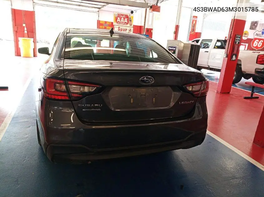 2021 Subaru Legacy Premium VIN: 4S3BWAD63M3015785 Lot: 42624946