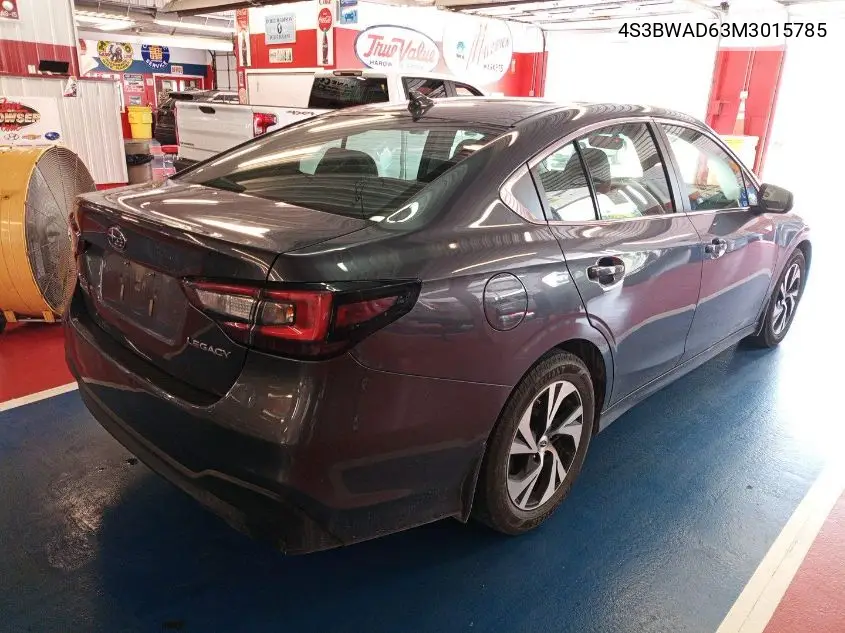 2021 Subaru Legacy Premium VIN: 4S3BWAD63M3015785 Lot: 42624946