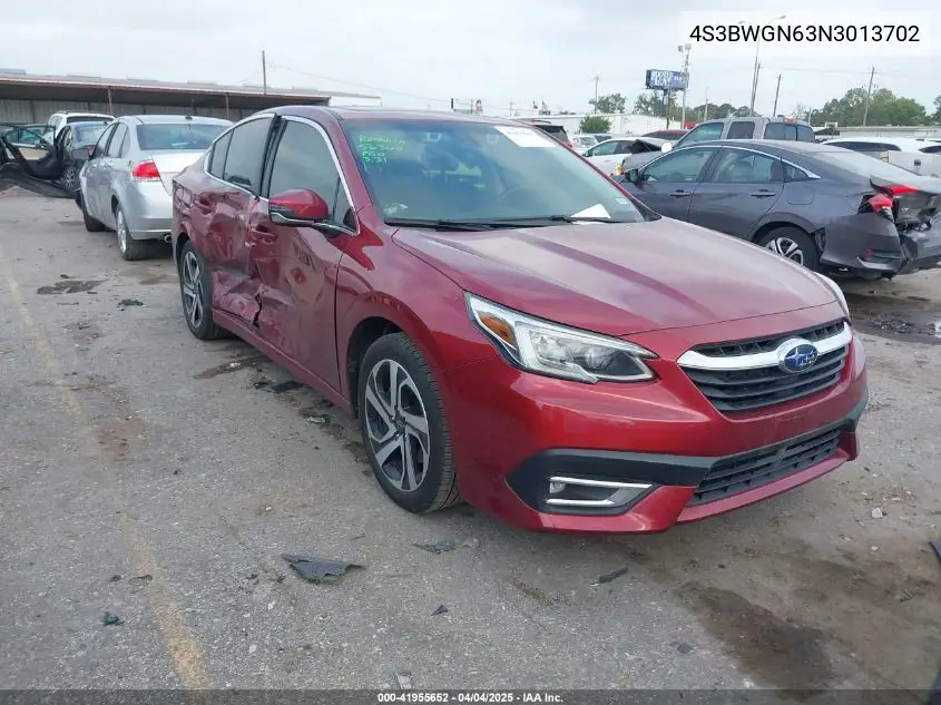2022 Subaru Legacy Limited Xt VIN: 4S3BWGN63N3013702 Lot: 41955652