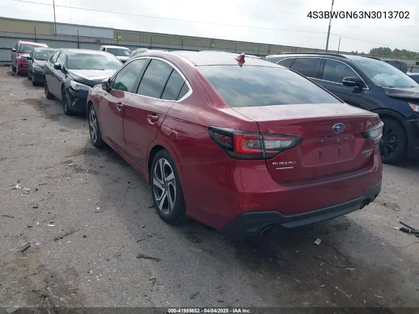 2022 Subaru Legacy Limited Xt VIN: 4S3BWGN63N3013702 Lot: 41955652