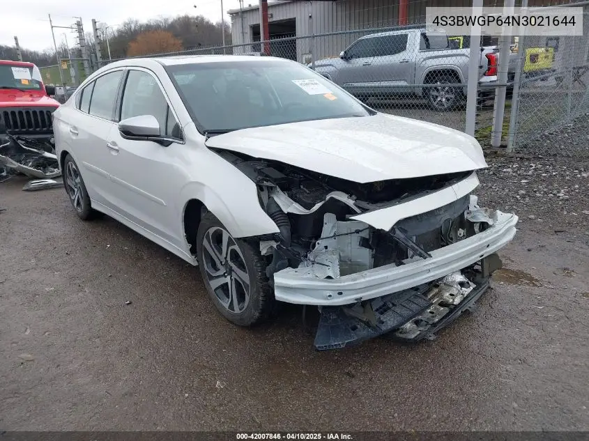 2022 Subaru Legacy Touring Xt VIN: 4S3BWGP64N3021644 Lot: 42007846