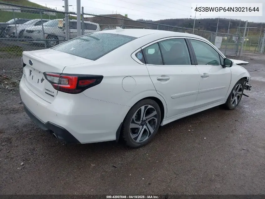 2022 Subaru Legacy Touring Xt VIN: 4S3BWGP64N3021644 Lot: 42007846