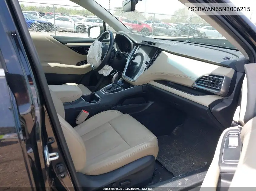 2022 Subaru Legacy Limited VIN: 4S3BWAN65N3006215 Lot: 42091526