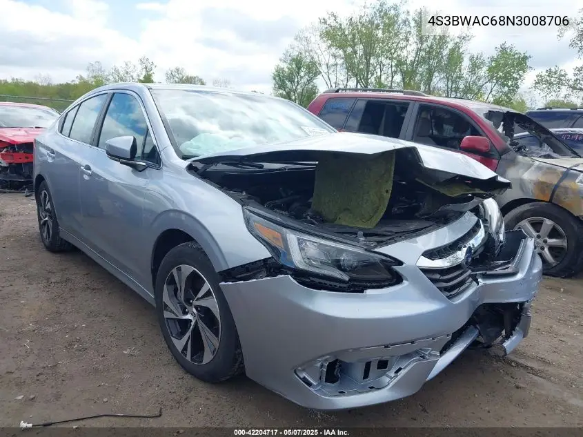 2022 Subaru Legacy Premium VIN: 4S3BWAC68N3008706 Lot: 42204717