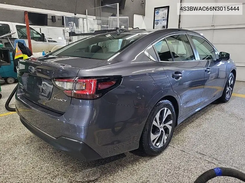 2022 Subaru Legacy Premium VIN: 4S3BWAC66N3015444 Lot: 42254045