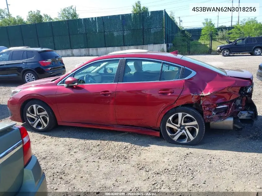 2022 Subaru Legacy Limited VIN: 4S3BWAN62N3018256 Lot: 42401099