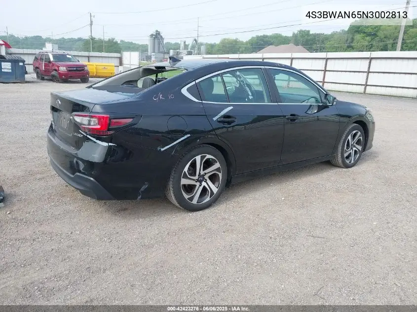 2022 Subaru Legacy Limited VIN: 4S3BWAN65N3002813 Lot: 42423276