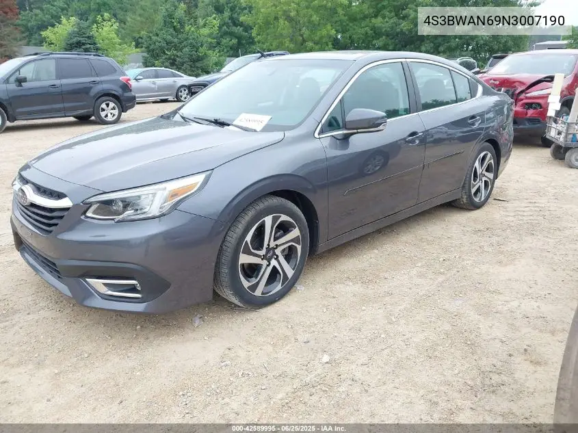 2022 Subaru Legacy Limited VIN: 4S3BWAN69N3007190 Lot: 42589995