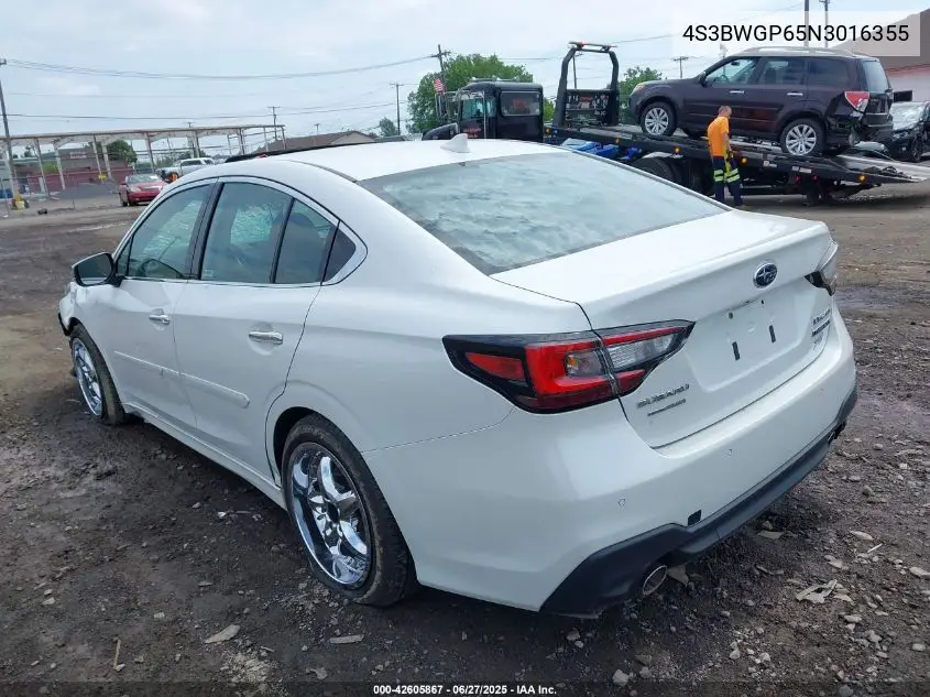 2022 Subaru Legacy Touring Xt VIN: 4S3BWGP65N3016355 Lot: 42605867
