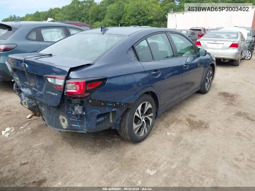 2023 Subaru Legacy Premium VIN: 4S3BWAD65P3003402 Lot: 42595491