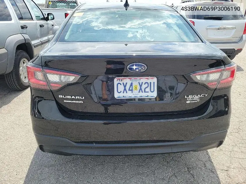 2023 Subaru Legacy Premium VIN: 4S3BWAD69P3006190 Lot: 42623816