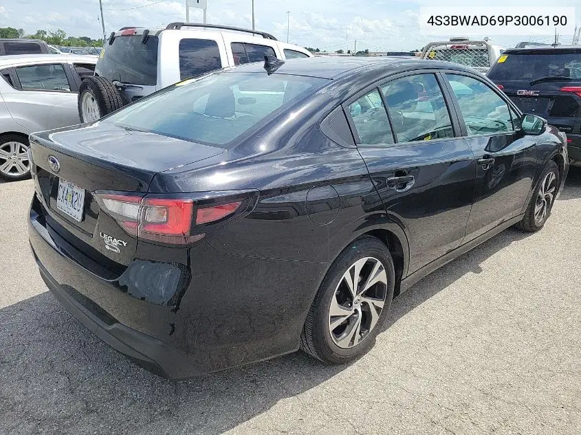 2023 Subaru Legacy Premium VIN: 4S3BWAD69P3006190 Lot: 42623816