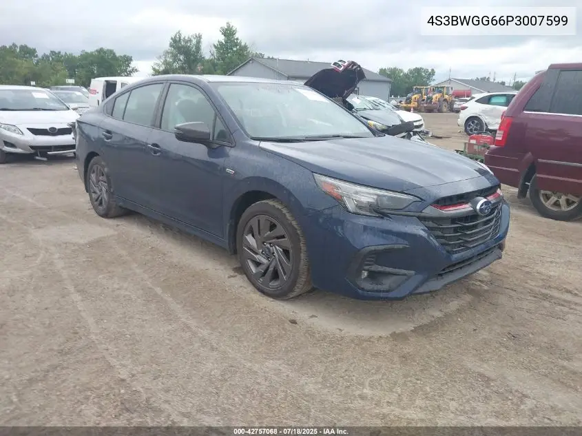 2023 Subaru Legacy Sport VIN: 4S3BWGG66P3007599 Lot: 42757068