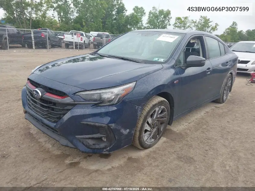 2023 Subaru Legacy Sport VIN: 4S3BWGG66P3007599 Lot: 42757068