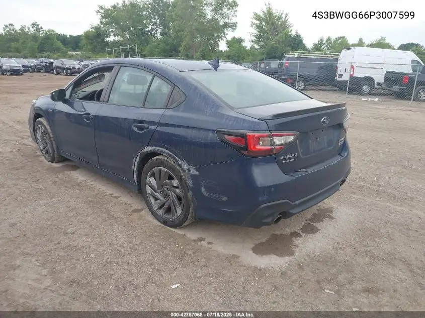 2023 Subaru Legacy Sport VIN: 4S3BWGG66P3007599 Lot: 42757068