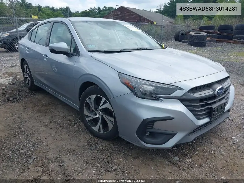 2023 Subaru Legacy Premium VIN: 4S3BWAD68P3014281 Lot: 42768633