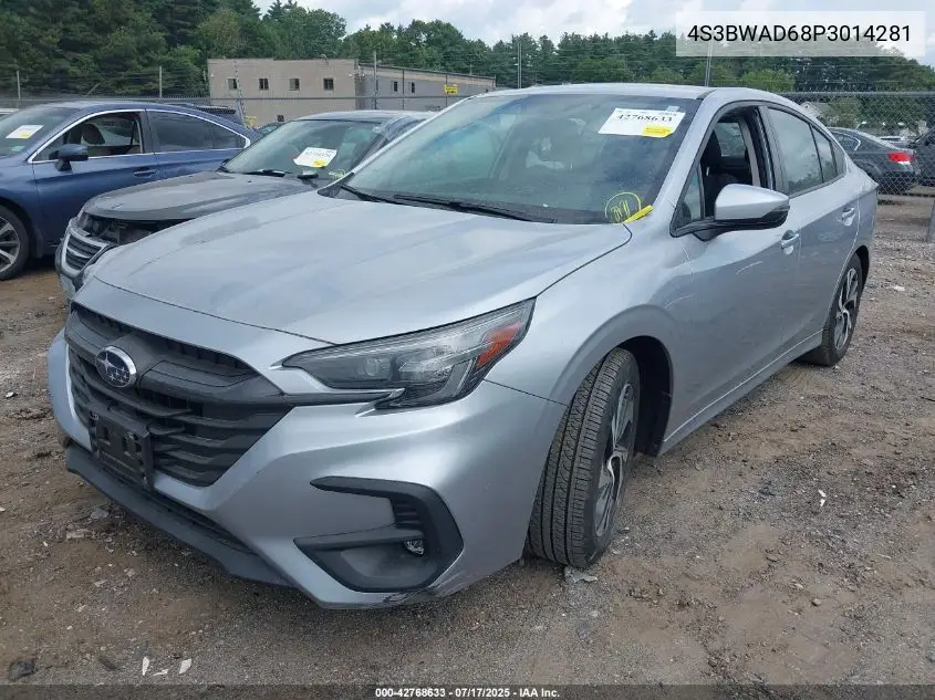 2023 Subaru Legacy Premium VIN: 4S3BWAD68P3014281 Lot: 42768633