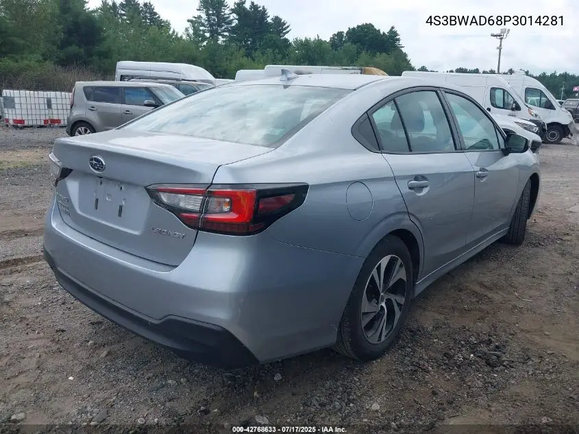 2023 Subaru Legacy Premium VIN: 4S3BWAD68P3014281 Lot: 42768633