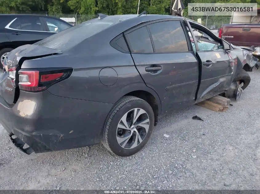 2025 Subaru Legacy Premium VIN: 4S3BWAD67S3016581 Lot: 42624701