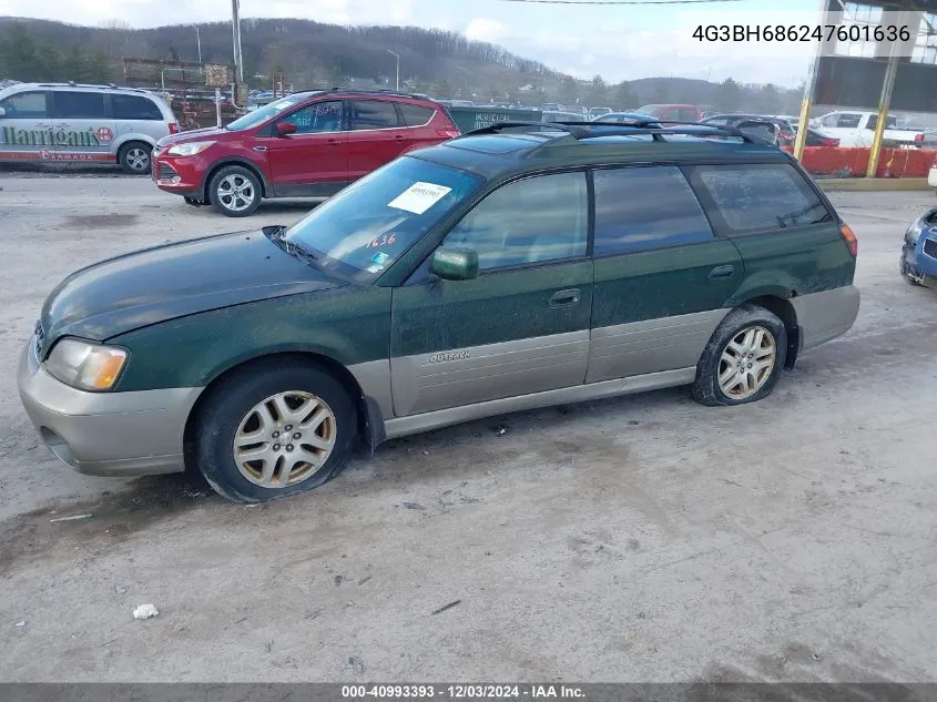 2000 Subaru Outback VIN: 4G3BH686247601636 Lot: 40993393