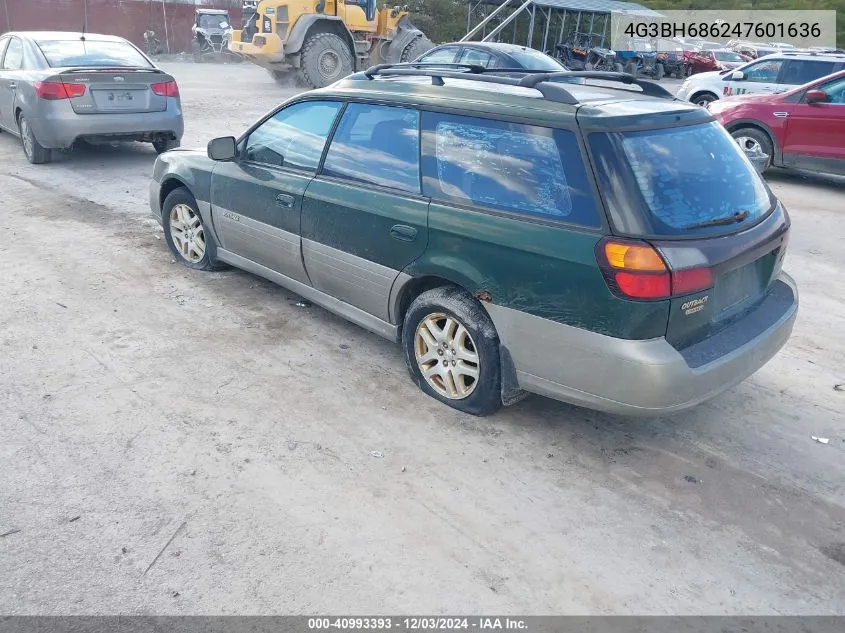 2000 Subaru Outback VIN: 4G3BH686247601636 Lot: 40993393