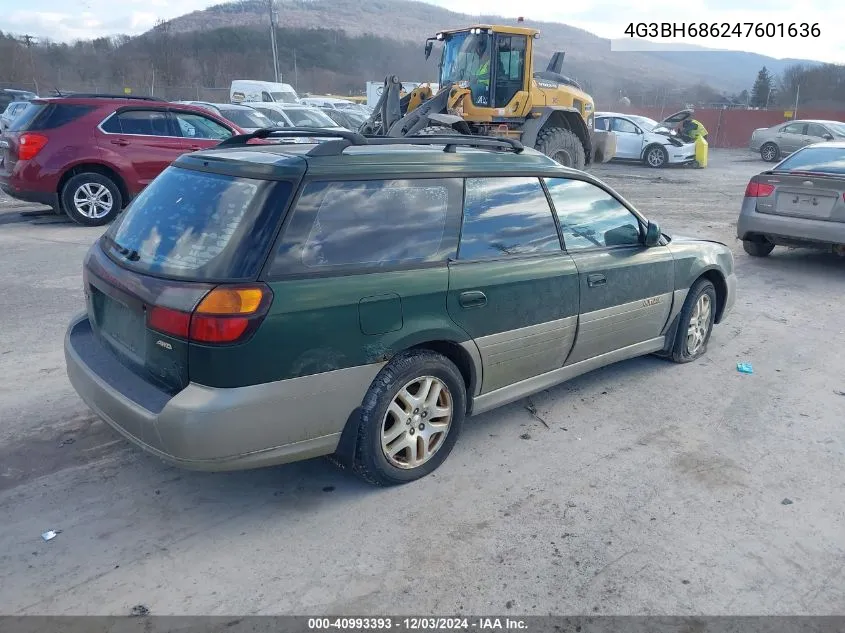 2000 Subaru Outback VIN: 4G3BH686247601636 Lot: 40993393