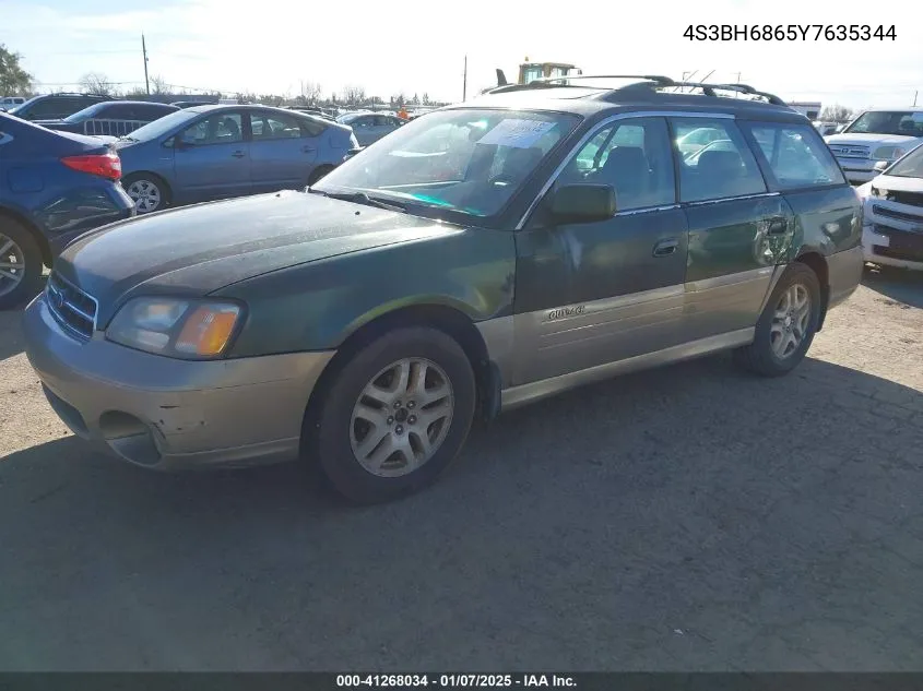 2000 Subaru Outback Limited VIN: 4S3BH6865Y7635344 Lot: 41268034